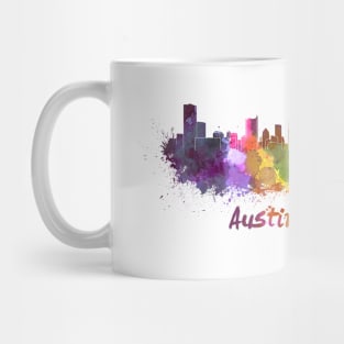 Austin skyline in watercolor Mug